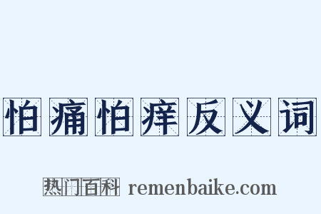 怕痛怕痒反义词是什么意思的图片